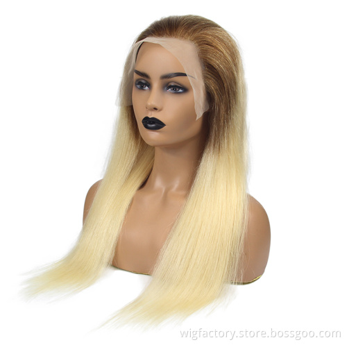 Remy hair 13*4 lace frontal straight wigs, 613 frontal wig 100% human hair, human wigs 100% human hair blonde